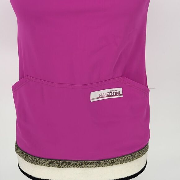 ROBERTO CAVALLI Freedom Mock Neck Tank  Active‎ Top Sleeveless Size 42 Magenta - Picture 9 of 11